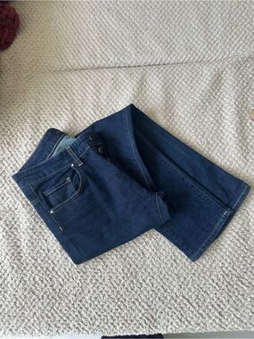 Frankie Morello Men's Straight Jeans in Dark Blue